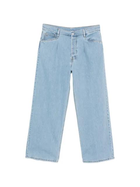 pleated cotton jeans by NINE IN THE MORNING