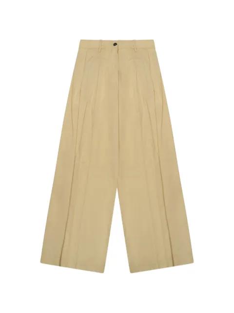 pleated wide-leg palazzo pants by NINE IN THE MORNING