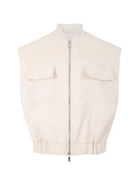 sleeveless zip-up jacket by NINE IN THE MORNING