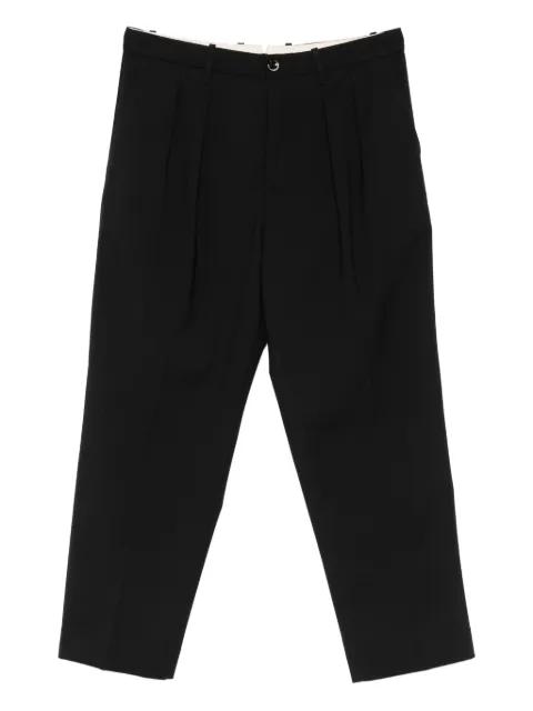 zip-fastening pleated trousers by NINE IN THE MORNING