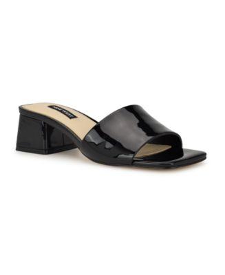Women's Bamsy Square Toe Slip-on Dress Sandals by NINE WEST