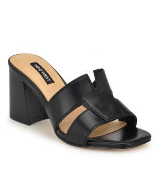 Women's Griselda Block Heel Slip-On Dress Sandals by NINE WEST Women's Griselda Block Heel Slip-On Dress Sandals by NINE WEST