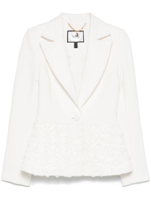 3D flowers single-breasted blazer by NISSA