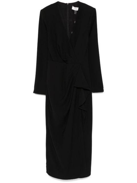 V-neck crepe midi dress by NISSA
