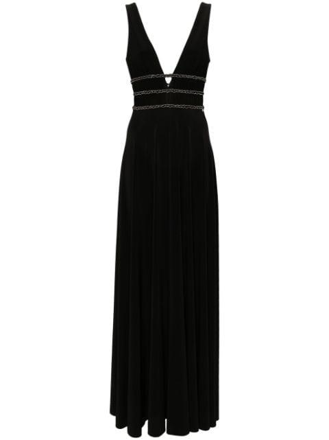 bead-embellished maxi dress by NISSA