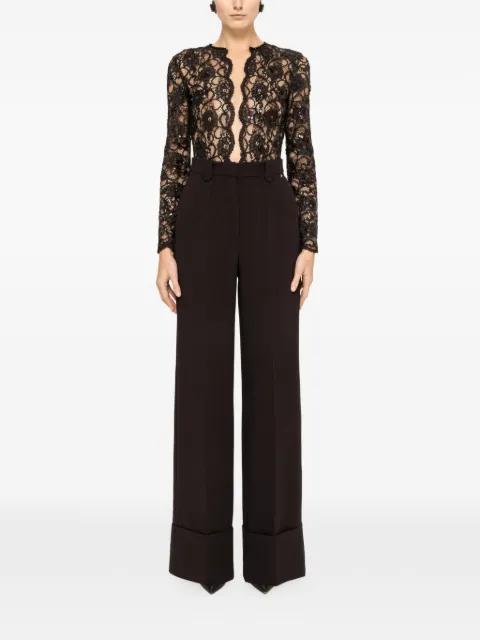 belt-loops high-waisted trousers by NISSA