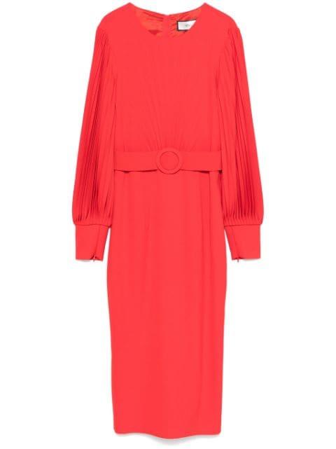 belted midi dress by NISSA