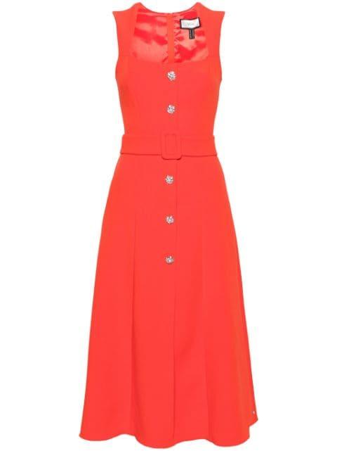 belted midi dress by NISSA
