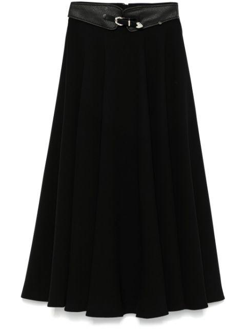 belted midi skirt by NISSA