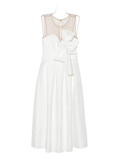 bow-detail midi dress by NISSA