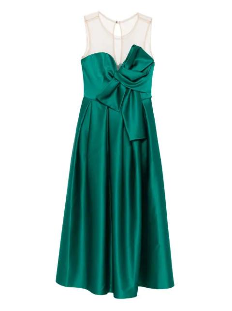 bow-detail midi dress by NISSA