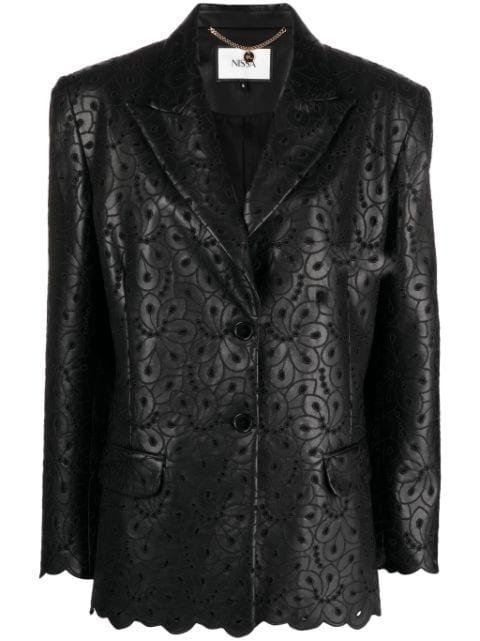 broderie-anglaise single-breasted blazer by NISSA