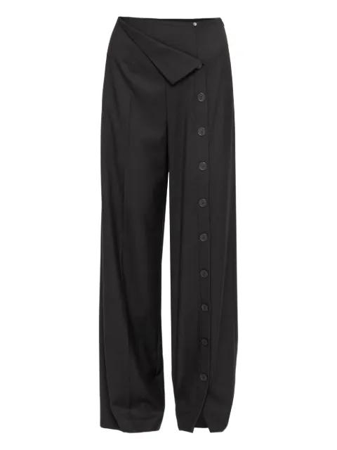 button-detail trousers by NISSA