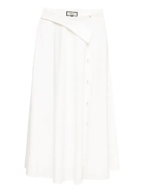 buttoned asymmetric skirt by NISSA
