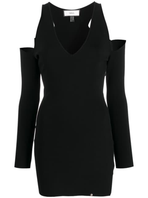 cold-shoulder mini dress by NISSA