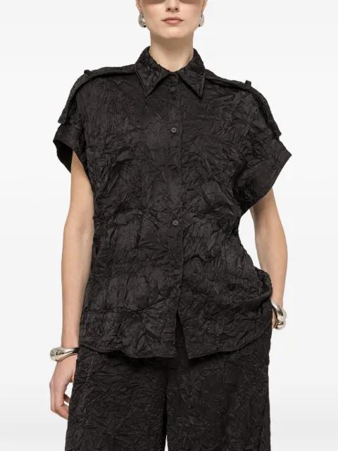 crinkle effect shirt by NISSA