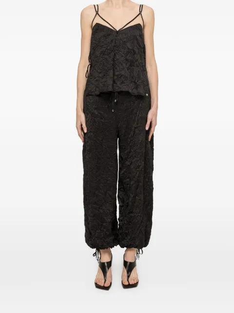 crinkle-effect trousers by NISSA