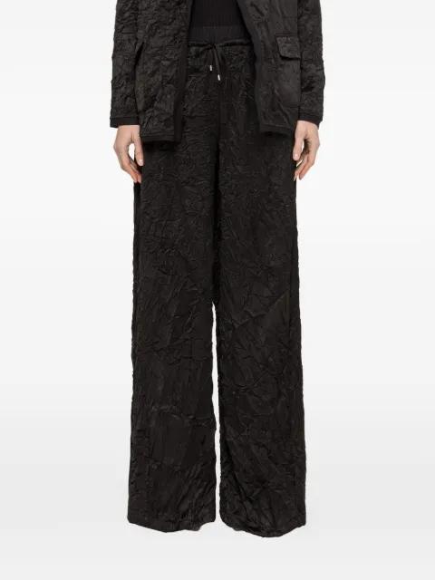 crinkle-effect wide-leg trousers by NISSA