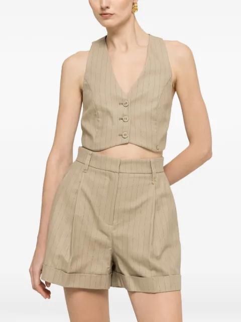 cropped pinstripe waistcoat by NISSA