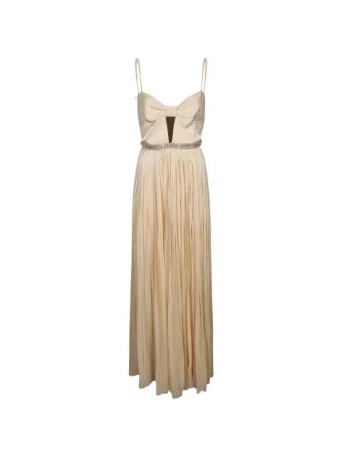 crystal-detail chiffon maxi dress by NISSA