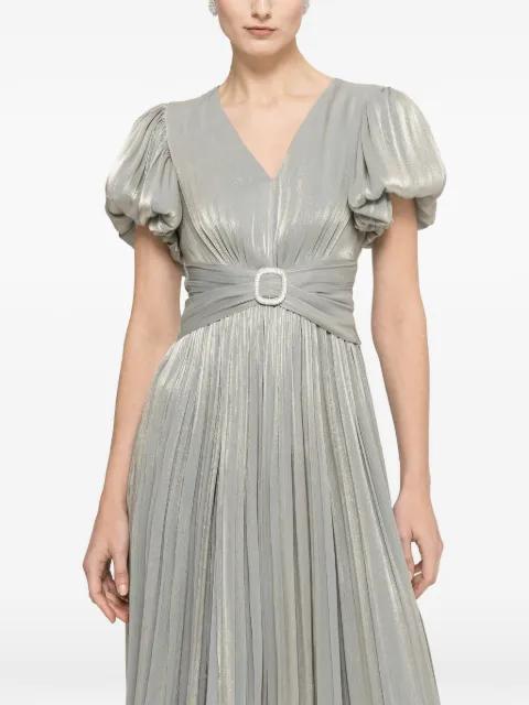 crystal-detail pleated midi dress by NISSA