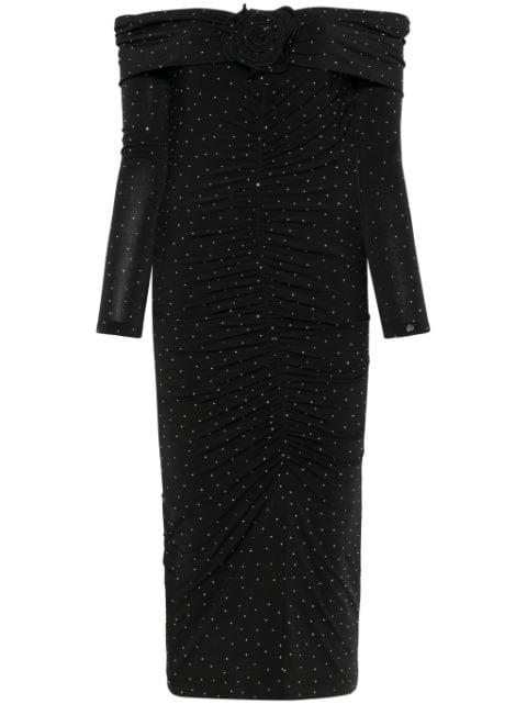 crystal-embellished midi dress by NISSA
