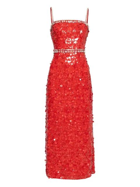 crystal-embellished sequin dress by NISSA