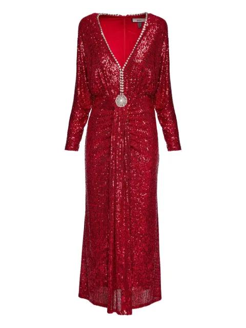 crystal-embellished sequined maxi dress by NISSA