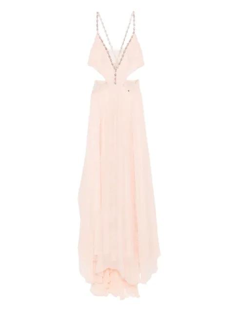 crystal-embellished silk gown by NISSA