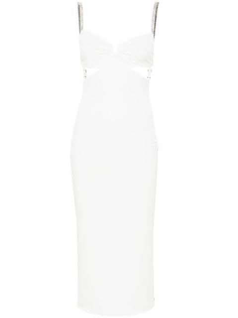 cut-out rhinestone midi dress by NISSA