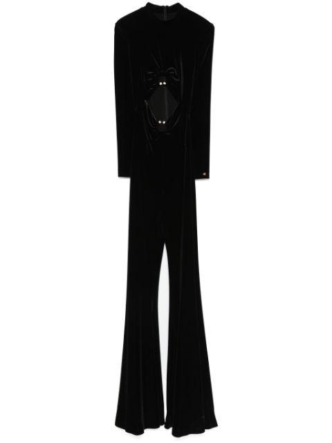 cut-out velvet jumpsuit by NISSA