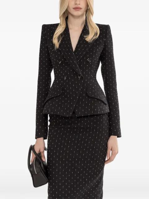double-breasted boucle blazer by NISSA