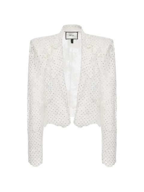 embellished lace blazer by NISSA