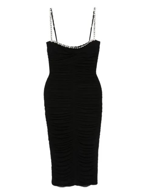 embellished ruched mini dress by NISSA