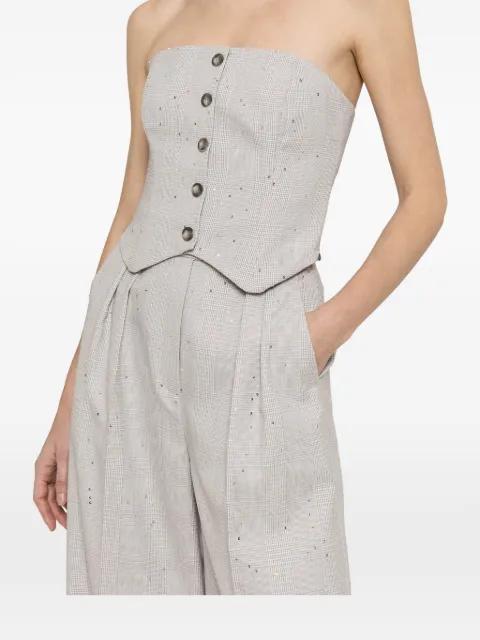 embellished wide-leg palazzo pants by NISSA