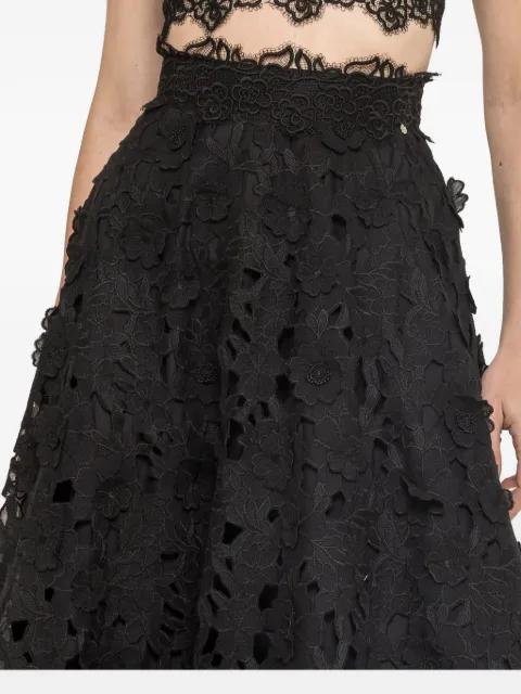 embroidered 3D-effect midi skirt by NISSA