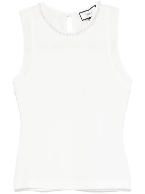 faux-pearl tank top by NISSA
