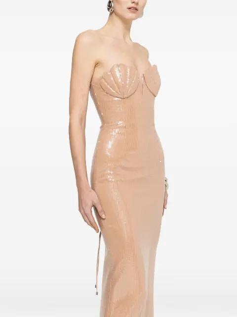 fitted sequin maxi dress by NISSA