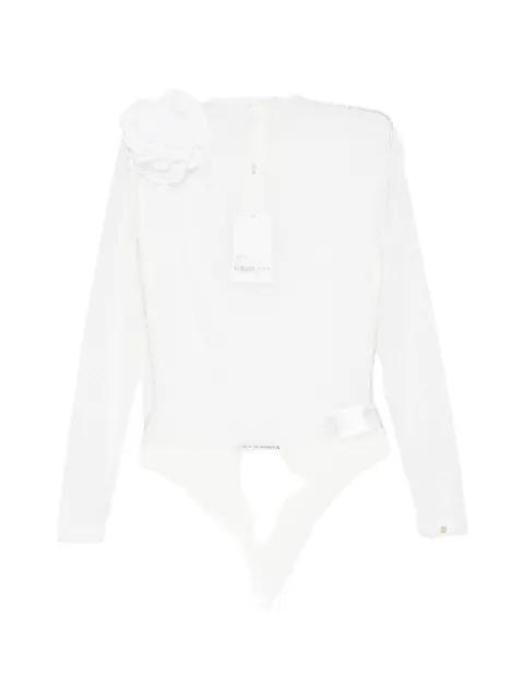 floral-appliqué lace body by NISSA