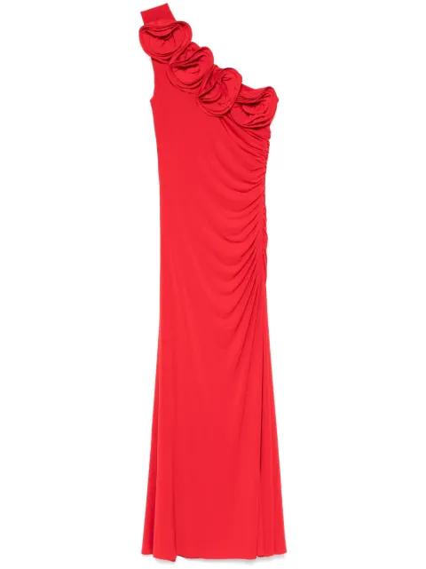floral-appliqué maxi dress by NISSA
