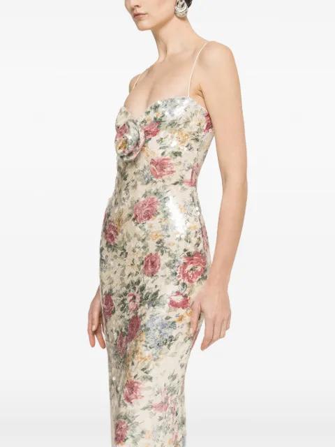 floral-appliqué maxi dress by NISSA