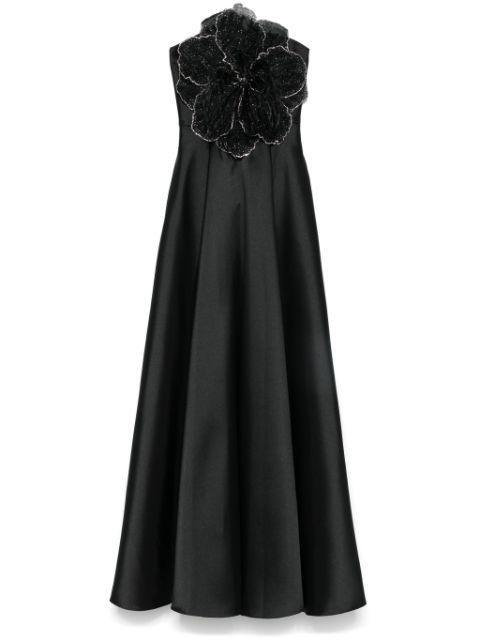 floral-appliqué maxi dress by NISSA