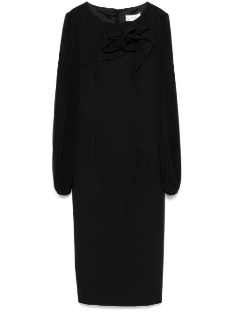 floral-appliqué midi dress by NISSA