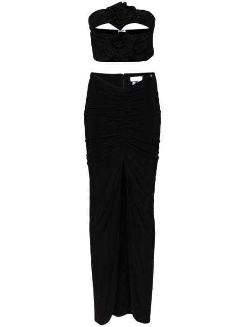 floral-appliqué skirt set by NISSA