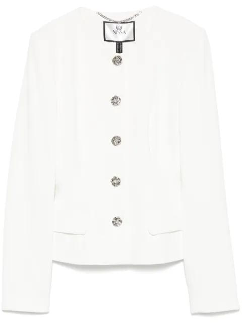 floral-buttons blazer by NISSA