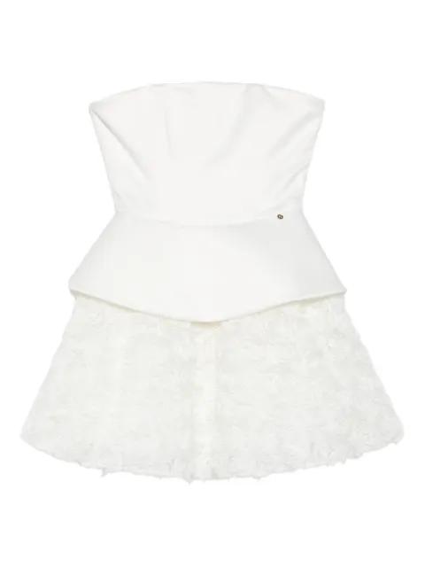 floral-detail peplum mini dress by NISSA