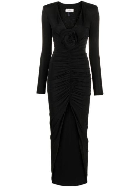 floral-detailing maxi dress by NISSA