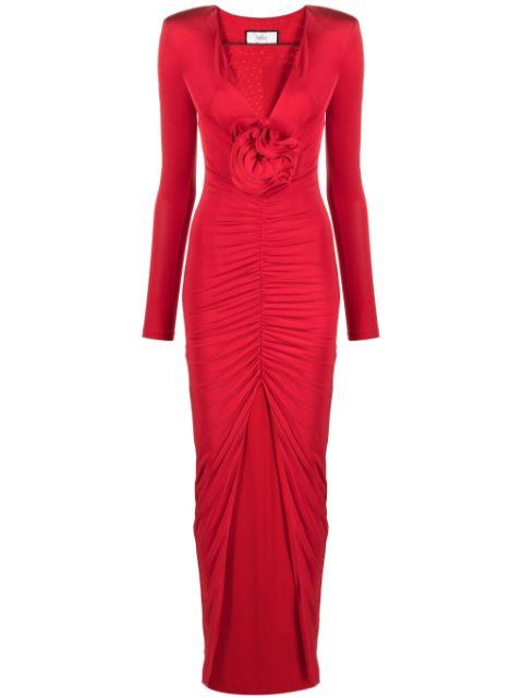 floral-detailing maxi dress by NISSA