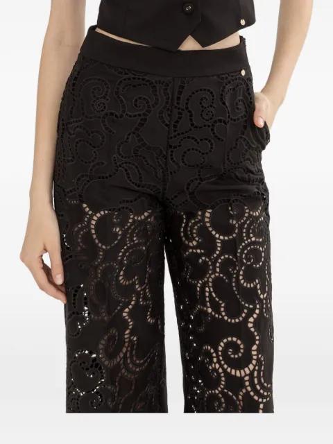 floral-embroidered trousers by NISSA