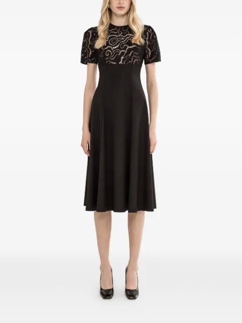 floral-embroidery midi dress by NISSA